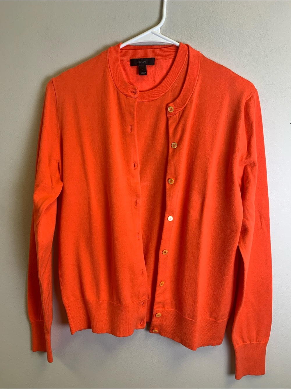 J. Crew Bright Orange Crewneck Sweater and Cardigan Set